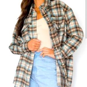 A plaid shacket
